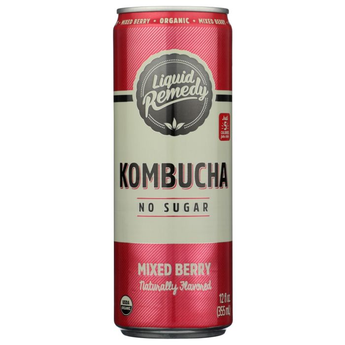 LIQUID REMEDY: Organic Kombucha Mixed Berry, 12 fo