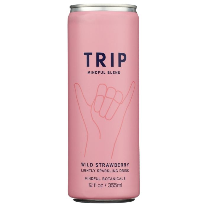 TRIP: Mindful Blend Lightly Sparkling Drink Wild Strawberry, 12 fo