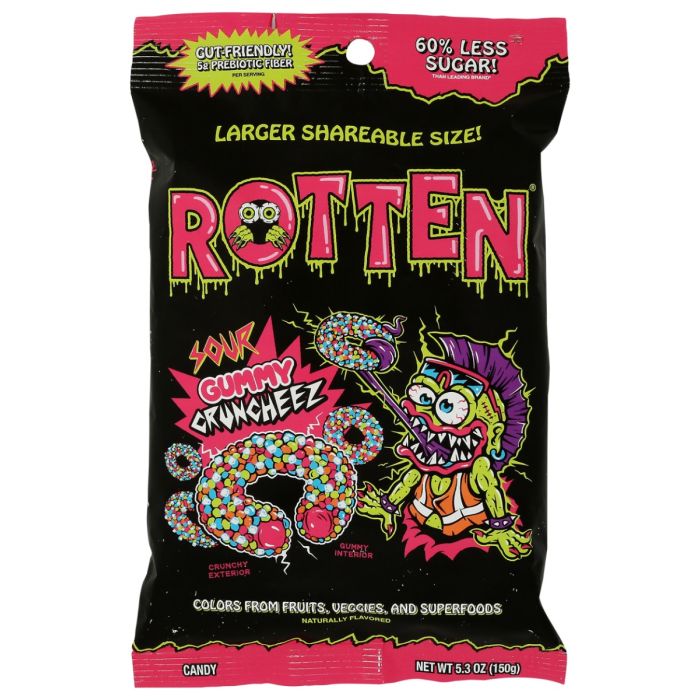 ROTTEN: Sour Gummy Cruncheez, 5.3 oz