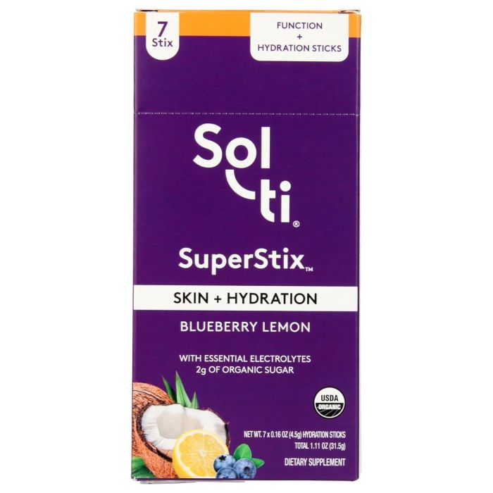 SOL-TI: Blueberry Lemon Superstix 7 Packets, 1.11 oz