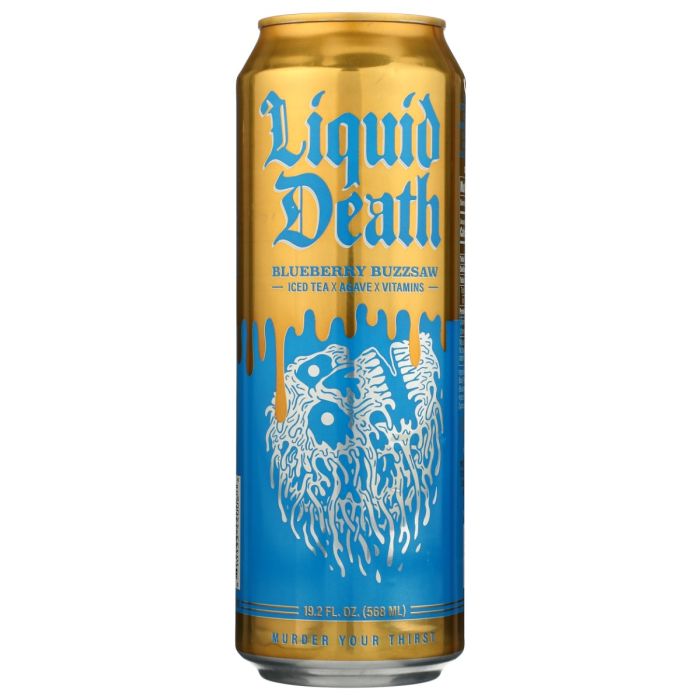 LIQUID DEATH: Blueberry Buzzsaw Iced Tea, 19.2 fo