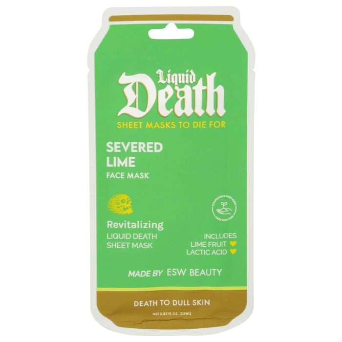 ESW BEAUTY: Severed Lime Revitalizing Liquid Death Face Mask, .85 fo