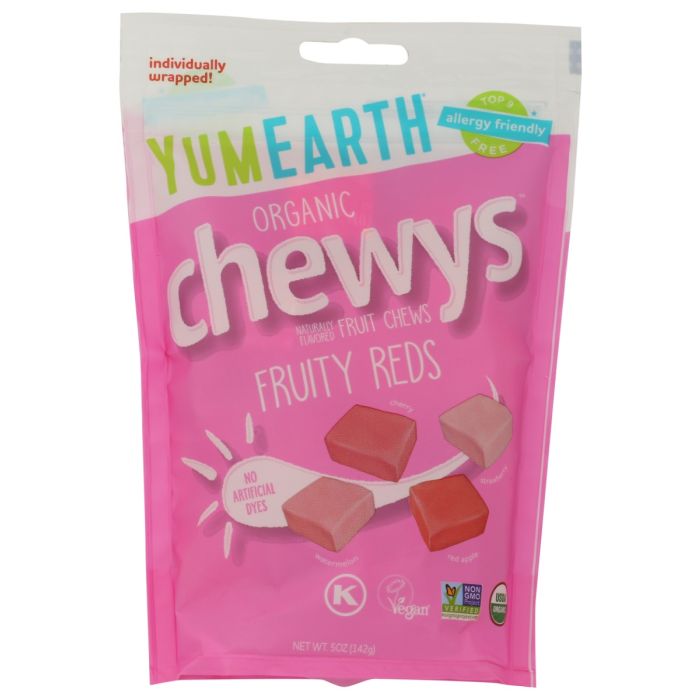 YUMEARTH: Organic Chewys Fruity Reds, 5 oz