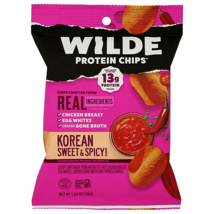 WILDE CHIPS: Korean Sweet And Spicy Protein Chips, 1.34 oz