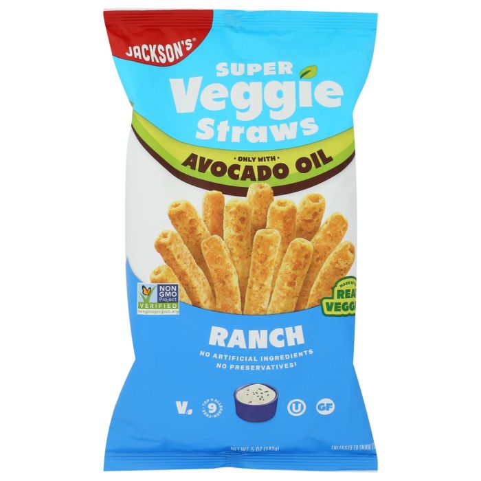 JACKSON'S CHIPS: Ranch Super Veggie Straws, 5 oz