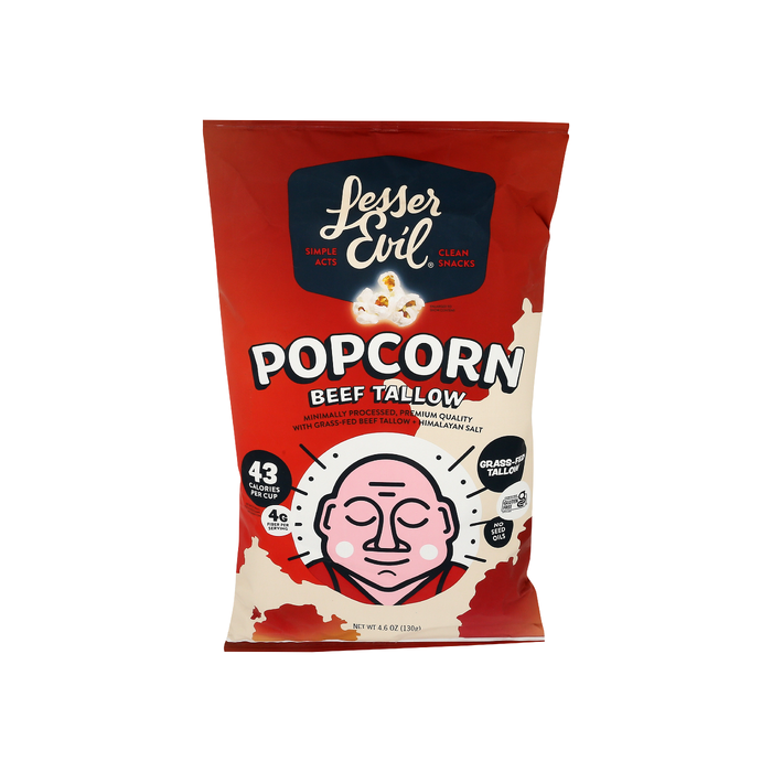 LESSER EVIL: Beef Tallow Popcorn, 4.6 oz