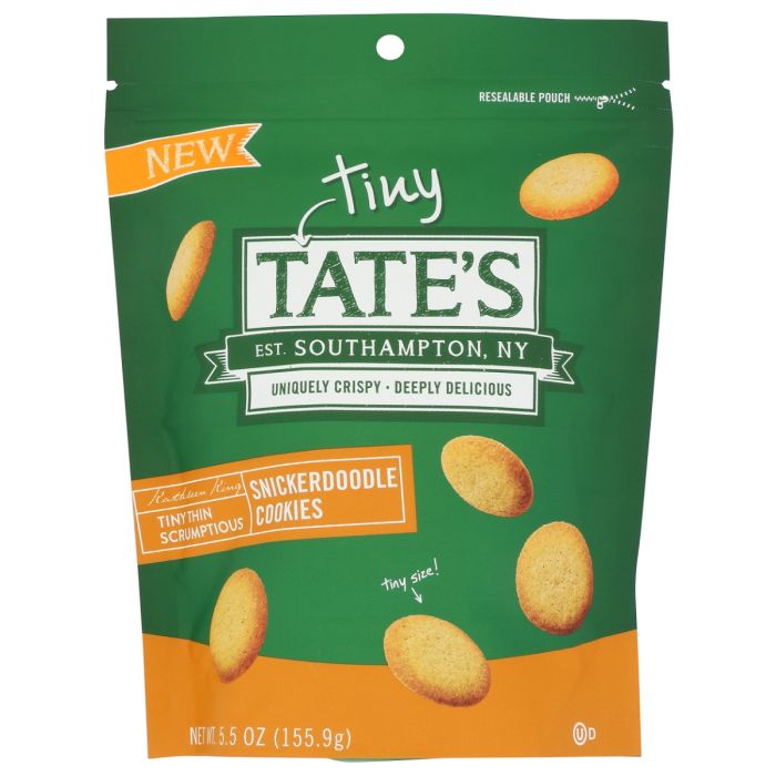 TATES: Tiny Thin Snickerdoodle Cookies, 5.5 oz
