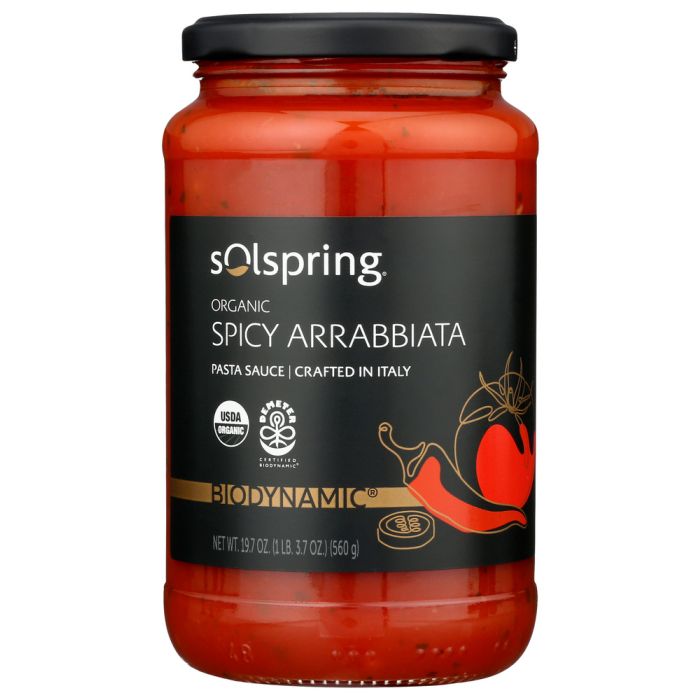 SOLSPRING: Spicy Arrabbiata Italian Pasta Sauce, 19.7 oz