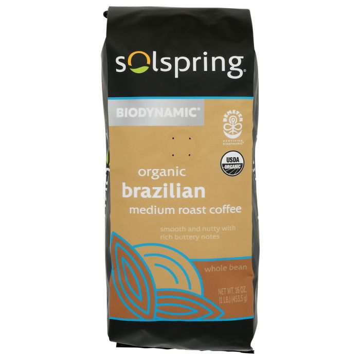 SOLSPRING: Coffee Md Roast Brazilian, 1 ea