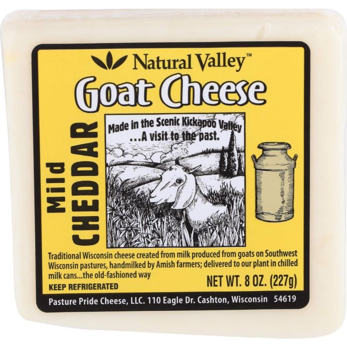 NATURAL VALLEY: Mild Cheddar Goat Cheese, 8 oz