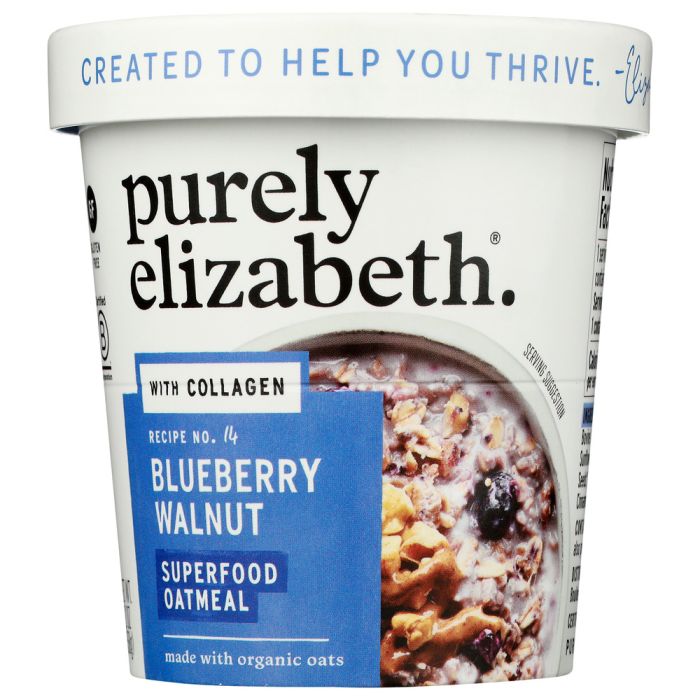 PURELY ELIZABETH: Blueberry Walnut Collagen Protein Oats Cup, 2 oz
