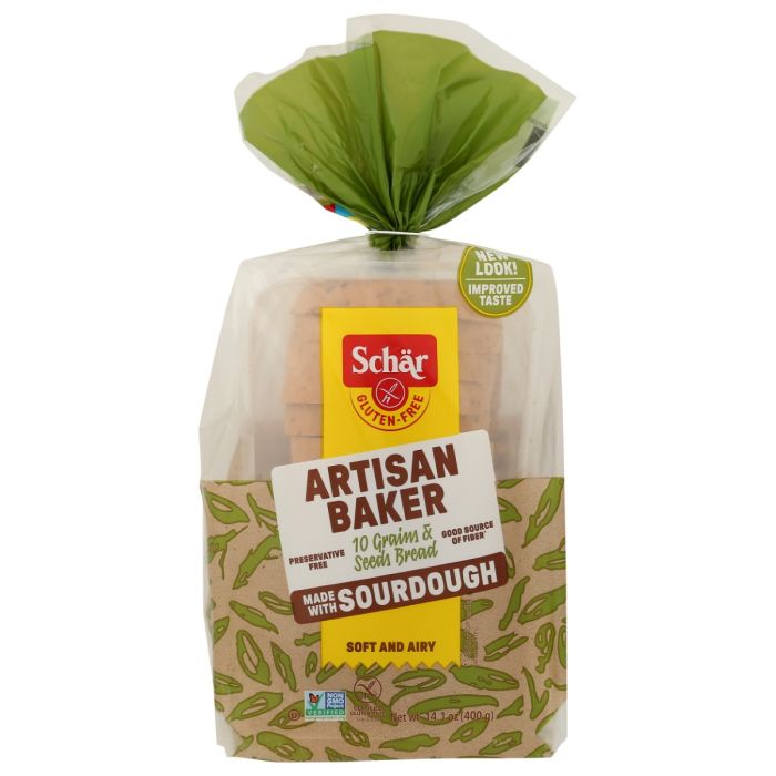 SCHAR: Gluten-Free Artisan Baker 10 Grains and Seeds Bread, 14.1 oz