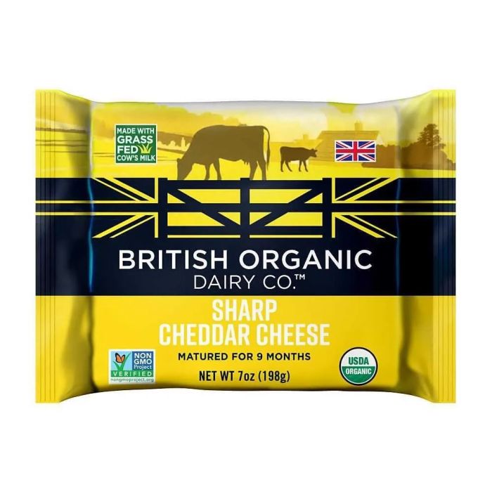 BRITISH ORGANIC DAIRY CO.: Sharp Cheddar Cheese, 7 oz