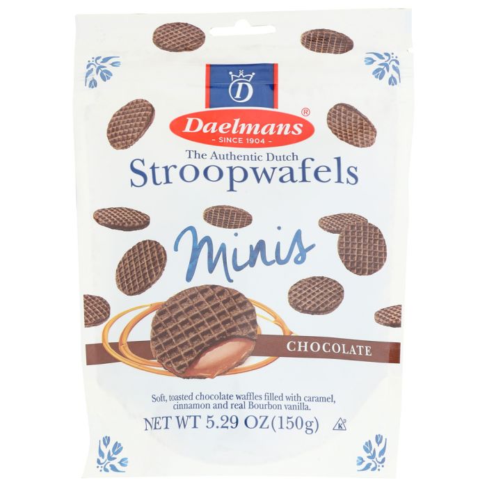 DAELMANS: Mini Chocolate Stroopwafels In Bag, 5.29 oz