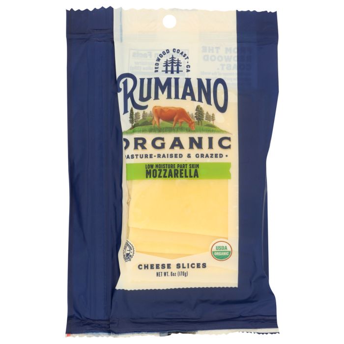 RUMIANO: Organic Sliced Mozzarella Cheese, 6 oz
