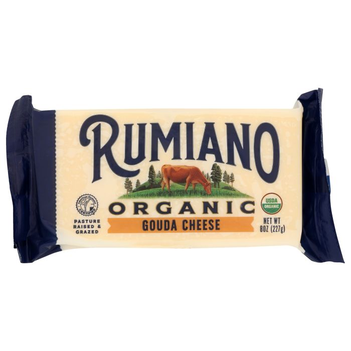 RUMIANO FAMILY: Organic Gouda Cheese Bar, 8 oz