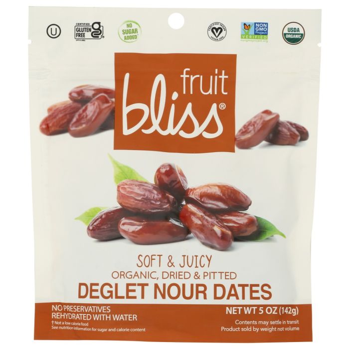 FRUIT BLISS: Organic Deglet Nour Dates, 5 oz