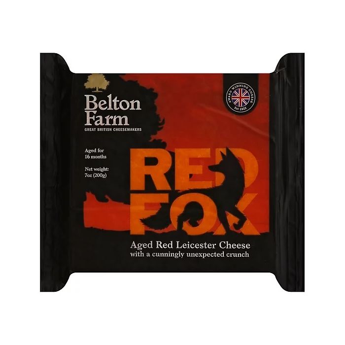 BELTON FARM: Red Leicester Fox Cheese, 7 oz