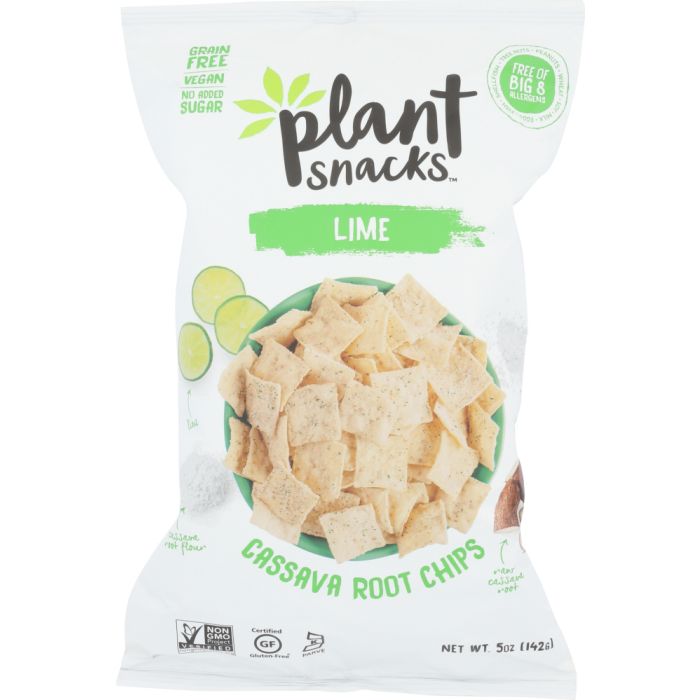 PLANT SNACKS BRAND: Lime Cassava Root Chips, 5 oz