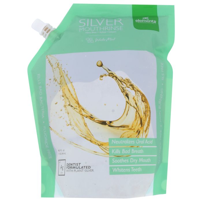 ELEMENTA SILVER: Rinse Mouth Refill Winter Mint, 40 fo