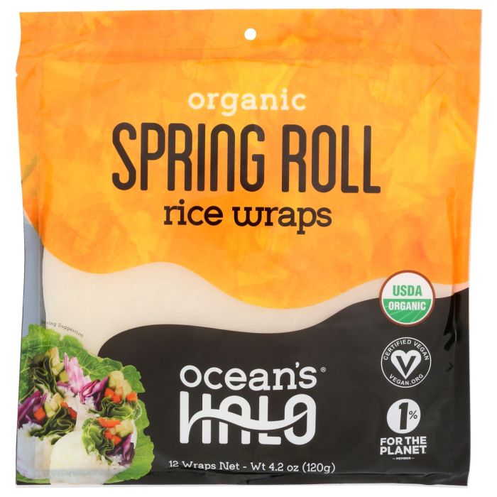 OCEANS HALO: Organic Rice Wraps, 4.2 oz