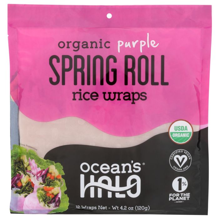OCEANS HALO: Organic Purple Rice Wraps, 4.2 oz