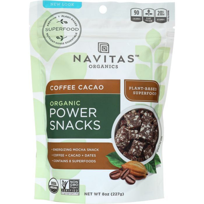 NAVITAS NATURALS: Organic Power Snacks Coffee Cacao, 8 oz