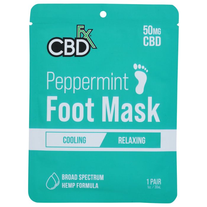 CBDFX: Foot Mask Cbd Peppermint, 1 pc