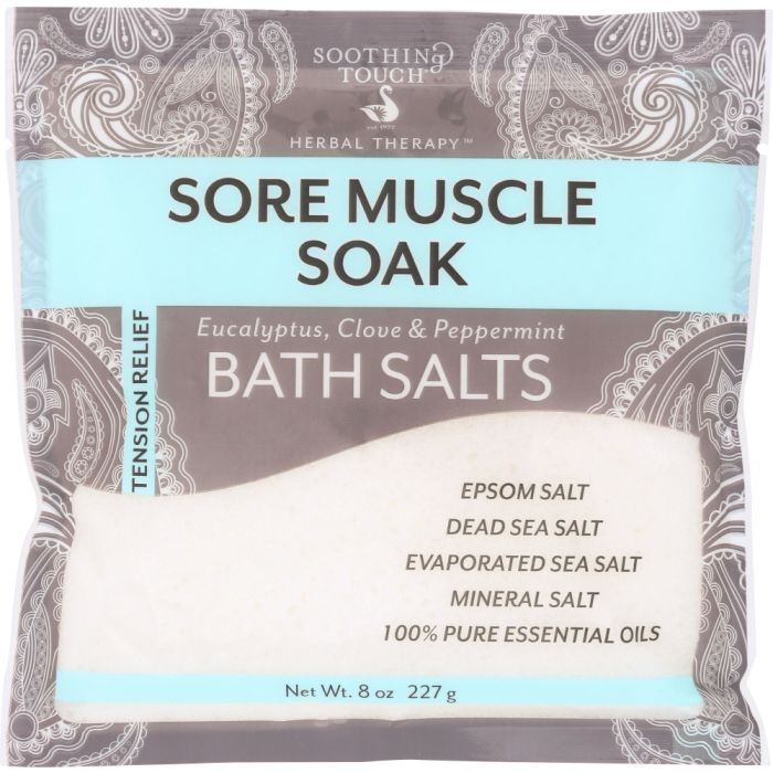 SOOTHING TOUCH: Bath Salt Sore Muscle, 8 oz