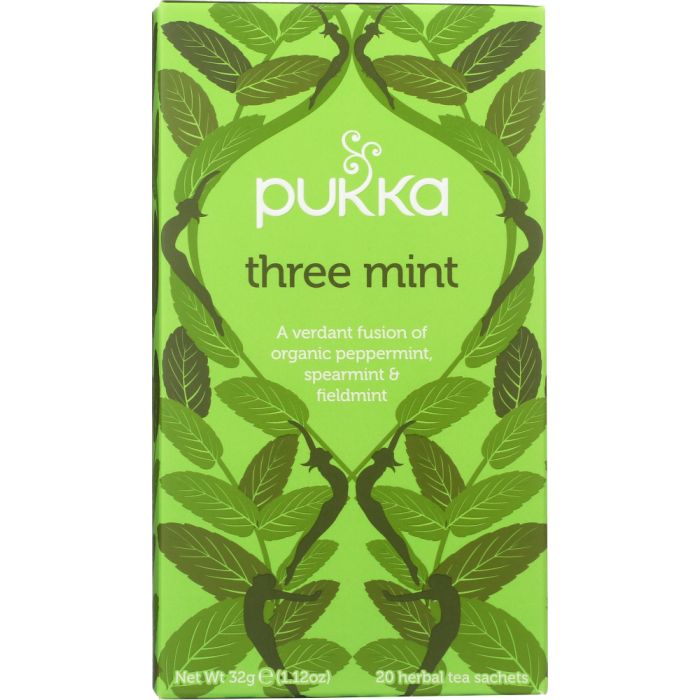 PUKKA HERBS: Three Mint Herbal Tea, 20 bg