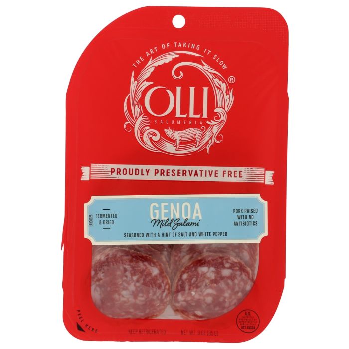 OLLI SALUMERIA: Genoa Mild Salami Preservative Free, 3 oz