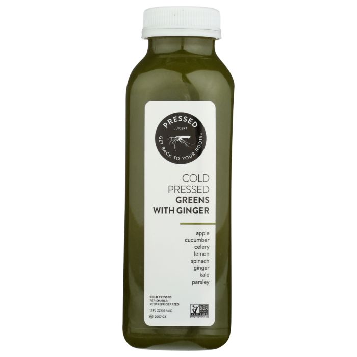 PRESSED JUICERY: Juice Greens With Ginger, 12 fo