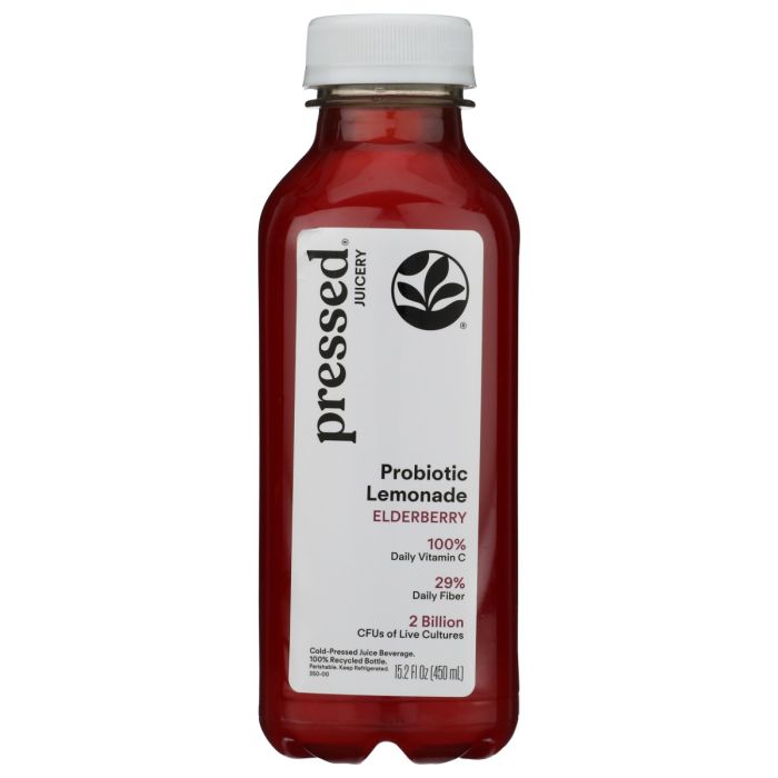 PRESSED JUICERY: Probiotic Lemonade Elderberry, 15.2 fo