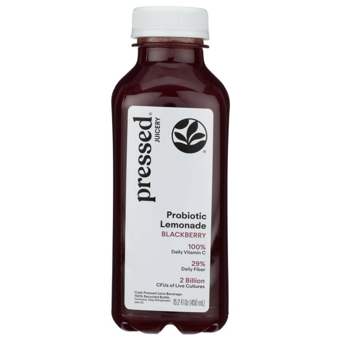 PRESSED JUICERY: Probiotic Lemonade Blackberry, 15.2 fo