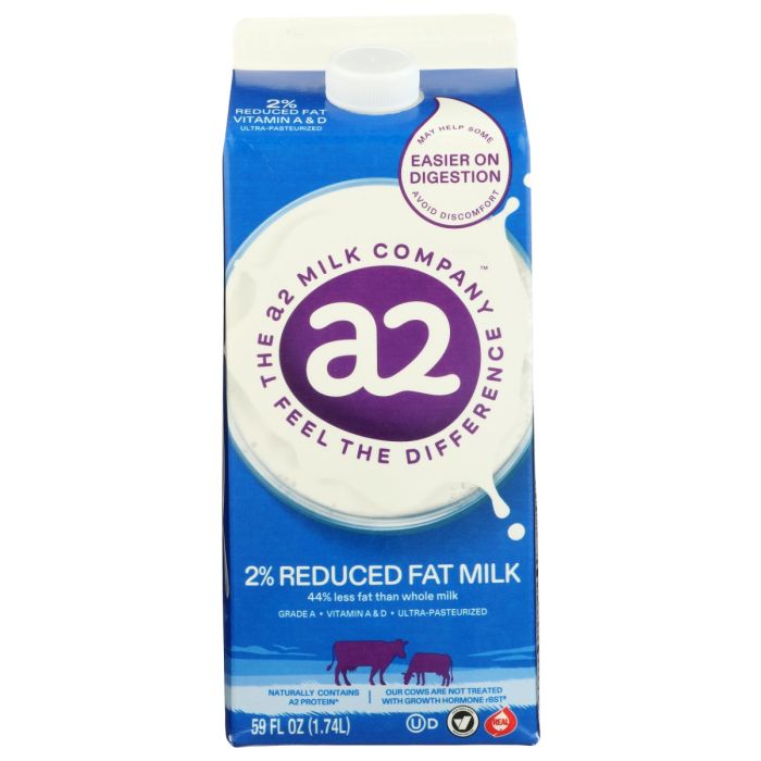 A2 MILK: Milk 2 Percent, 59 fl oz