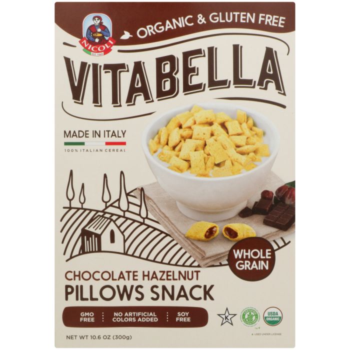 VITABELLA: Organic Chocolate Hazelnut Cereal Pillows, 10.6 oz