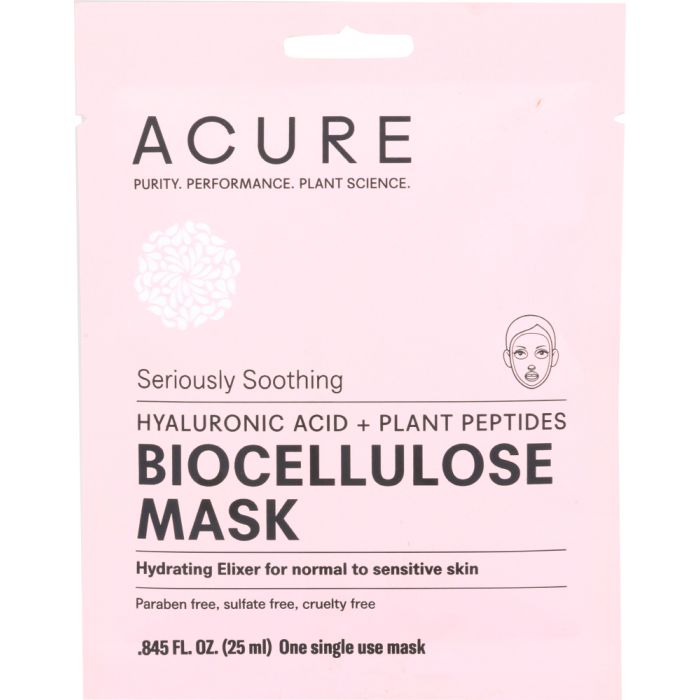 ACURE: Seriously Soothing Biocellulose Facial Gel Mask, 1 ea