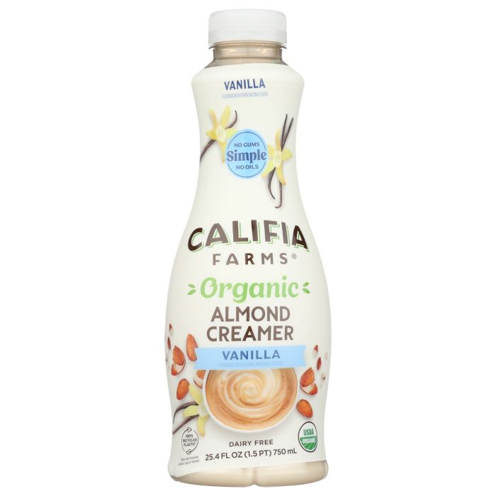 CALIFIA: Organic Vanilla Almond Creamer, 25.4 fo