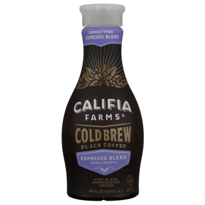 CALIFIA: Espresso Blend Cold Brew Black Coffee, 48 fo