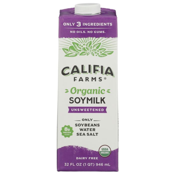 CALIFIA: Organic Unsweetened Soy Milk, 32 fo