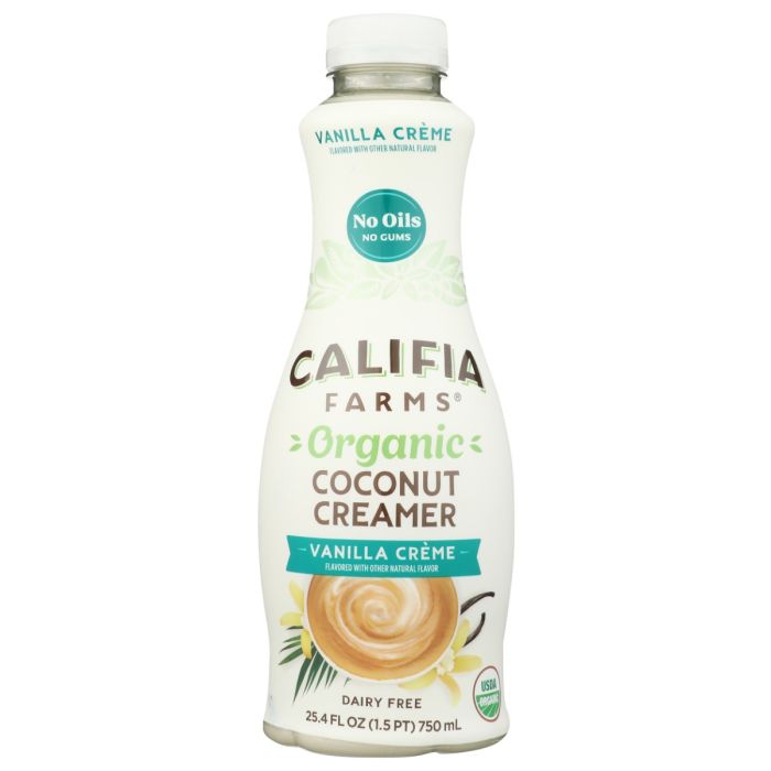 CALIFIA: Organic Vanilla Creme Coconut Creamer, 25.4 fo
