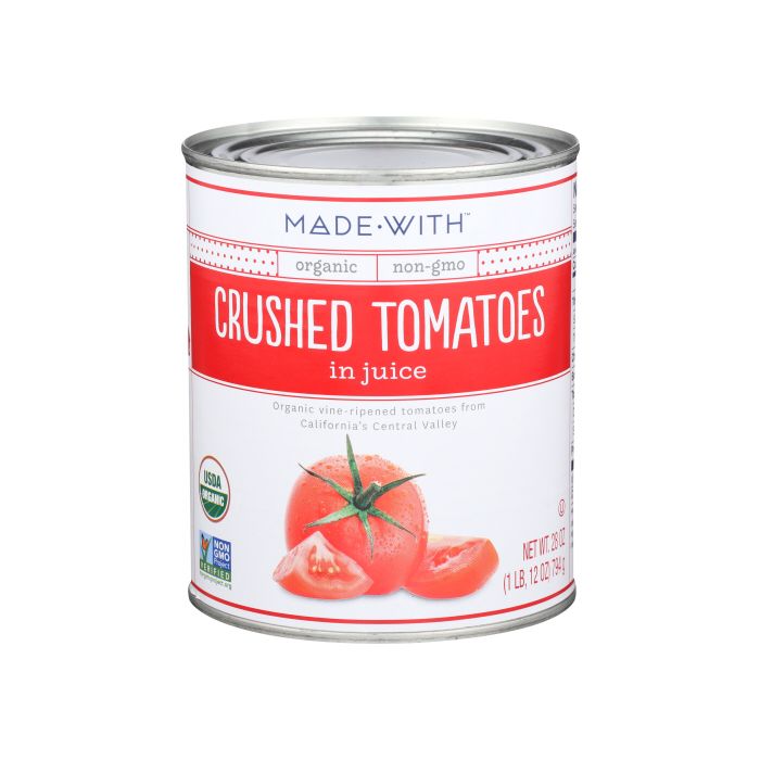 MADE WITH: Tomatoes Crushed Org, 28 oz