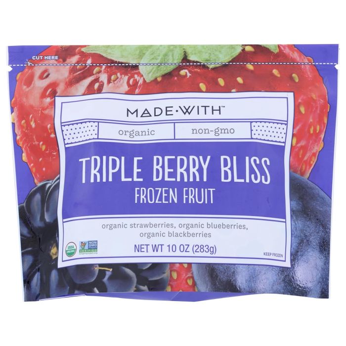 MADE WITH: Organic Fruit Triple Berry Bliss, 10 oz