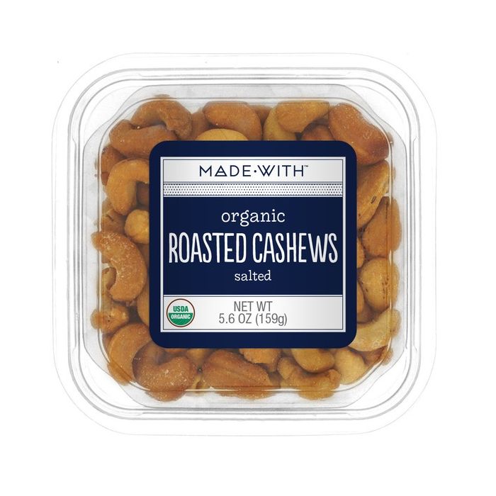MADE WITH: Organic Roasted Cashew Nuts Salted Tub, 5.6 oz