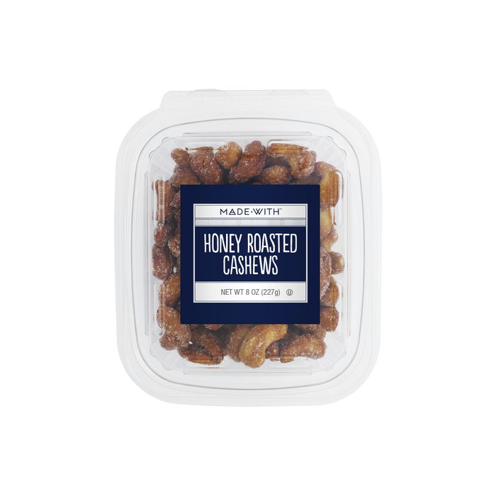 MADEWITH FOODS: Honey Roasted Cashews Tub, 8 oz