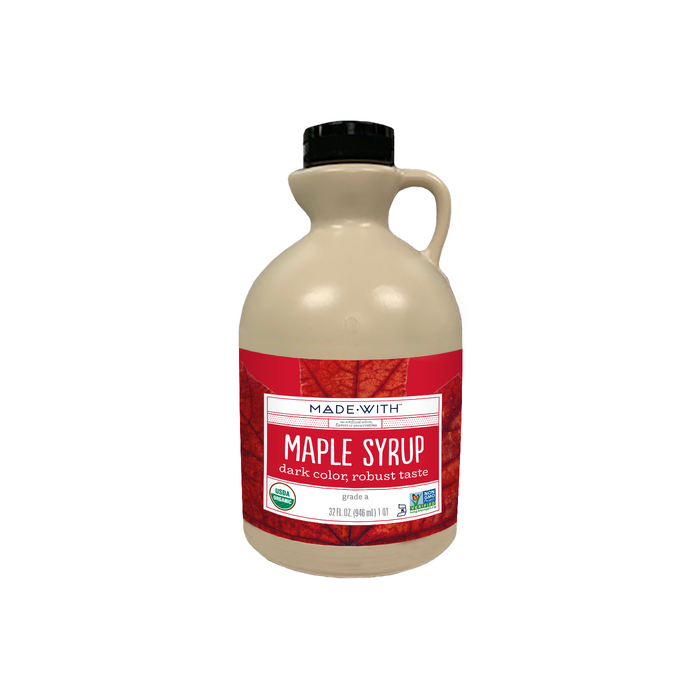 MADE WITH: Organic Maple Syrup Grade A Dark, 32 oz