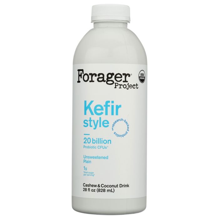 FORAGER PROJECT: Unsweetened Plain Cashew And Coconut Kefir Style Drink, 28 fo