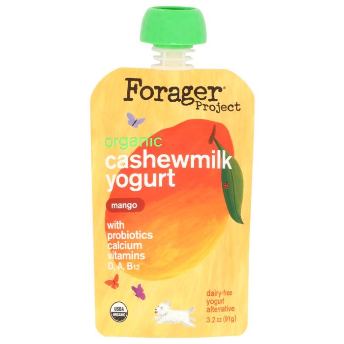 FORAGER PROJECT: Organic Cashewmilk Yogurt Mango, 3.2 oz