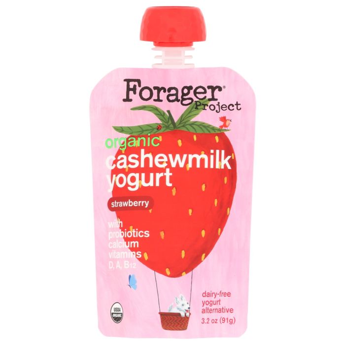 FORAGER PROJECT: Organic Cashewmilk Yogurt Strawberry, 3.2 oz