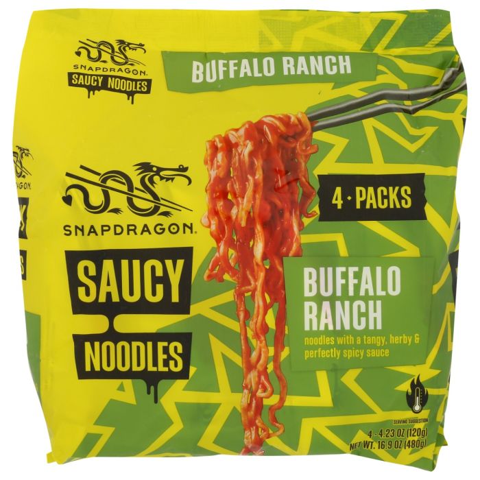 SNAPDRAGON: Buffalo Ranch Saucy Noodles 4pk, 16.9 oz
